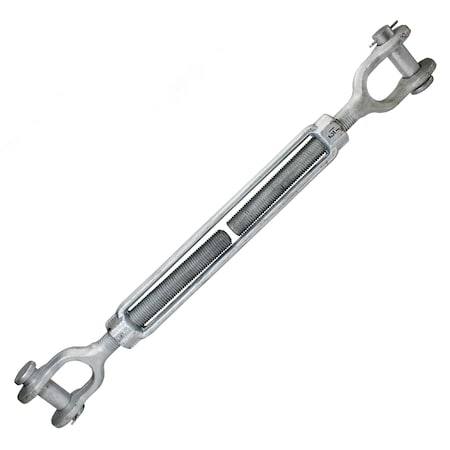 Us Cargo Control Galvanized Turnbuckle - Import - Jaw & Jaw - 1-1/2" x 18" JJTBGV112X18